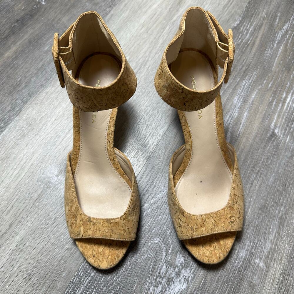 Pelle Moda Cork Kitten Heels - Picture 3 of 7